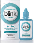 Blink Tears Lubricating Eye Drops, Moisturizing & Soothing for Mild to Moderate Dry Eyes, with Hyaluronate, Reduces Discomfort, Long-Lasting