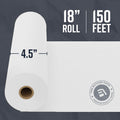 White Kraft Butcher Paper Roll - 18'' X 150' - Versatile & Durable - Ideal for Packaging, Grilling, Smoking Meat and BBQ - Unwaxed & Uncoated