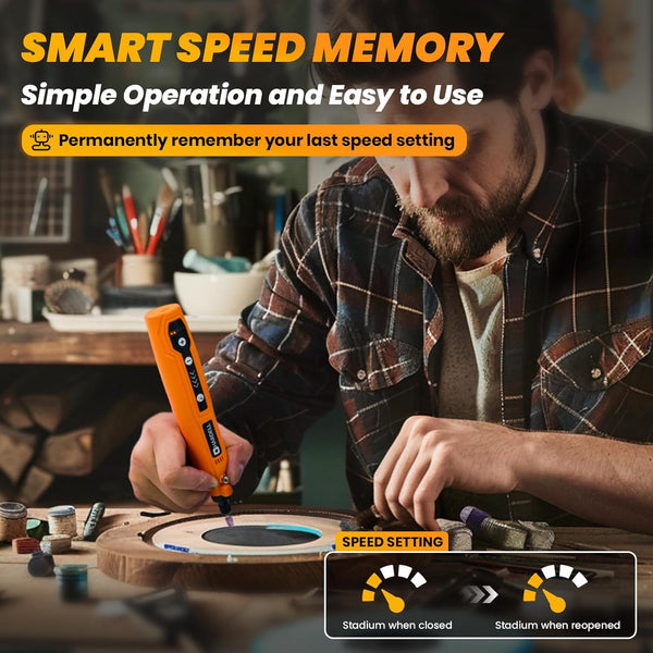 HARDELL Mini Cordless Rotary Tool, 5-Speed and USB Charging Rotary Tool Kit with 69 Accessories, Multi-Purpose 3.7V Power Rotary Tool for Sanding,