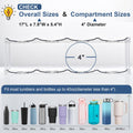 LARGER Compartment - 3 Tier Stackable Water Bottle Organizer Holder - for Stanley 40Oz & Others' Large Tumbler - Clear Wine Rack, 12 Cup Bottle