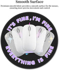 Funny Mouse Pad for Desk, Cute Office Decor for Women, Dumpster on Fire Small Mousepad with Non-Slip Rubber Base, This Is Fine round Computer