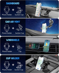 Wireless Car Charger, Fast Charging Phone Holder 3 in 1 Phone Mount Auto Clamping Car Accessories Compatible with Iphone 16 15 14 13 12 11 Xs XR,