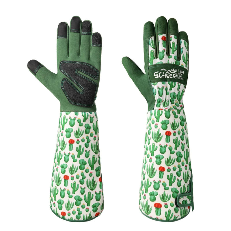 Schwer Gardening Gloves for Women, Rose Pruning Gloves with Forearm Protection, Breathable and Comfortable Thorn Proof Garden Glove with Touch
