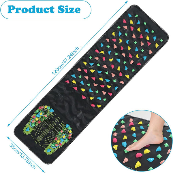 AQQHSAIN Foot Massage Mat Foot Acupressure Mat Acupressure Foot Pad for Relax Body Reflexology Walk Stone Foot Massage Mat for Long Sitting