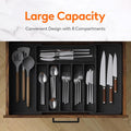 Lifewit Large Silverware Drawer Organizer, Expandable Utensil Tray for Kitchen, BPA Free Flatware and Cutlery Holder, Adjustable Plastic Storage