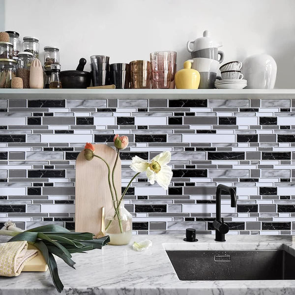 Livebor Peel and Stick Kitchen Wallpaper Backsplash Wall Paper for Kitchen 11.8Inch X 78.7Inch Backsplash Tiles Wallpaper Peel and Stick