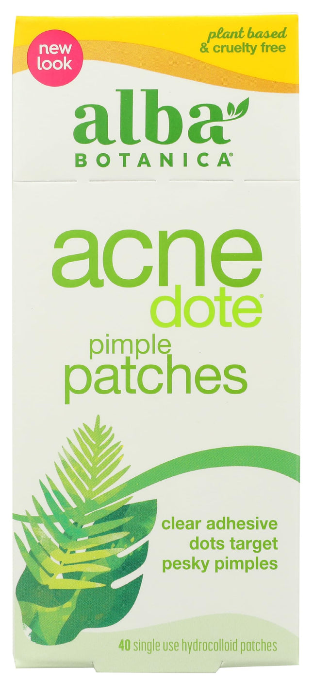 Alba Botanica Acnedote Pimple Patches for Face - Pimple, Spot Patches - Hydrocolloid Skincare Patches - 40 Count