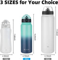 Oldley Insulated Water Bottle 20Oz for Adults Kids Stainless Steel Water Bottles with Straw/Chug/Carabiner 3 Lids Fruit Strainer Double Wall