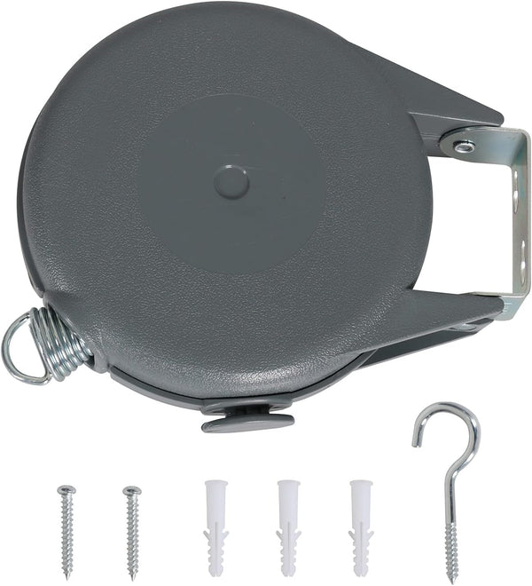 Retractable Clothesline Heavy Duty Retracting Clothes Line Outdoor and Indoor with Durable ABS Shell and 38 Feet Extruded PVC Line,With Lock to