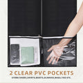 43" Garment Bags for Travel and Storage, Travel Suit Bags for Men Women with 2 Clear Pockets, Storage Bags for Clothes, Suits, Shirts, Coats