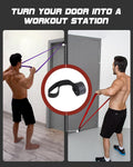 Resistance Bands Set - Pull up Bands for Men Women, Exercise Bands Resistance with Door Anchor, Training Poster & Pouch for Body Stretching, Pull