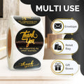 500 Pcs 2 Inch Thank You Stickers for Small Business â Black Waterproof Self-Adhesive Labels with 4 Elegant Designs â Durable Envelope Seals for