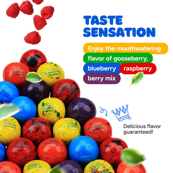 Gumballs for Gumball Machine - Berry Mix 1 Inch Bubble Gum Balls Bulk - Gumball Machine Refills - Chewing Gum - 2.4 Pound - 136Pcs King Gumballs Bulk