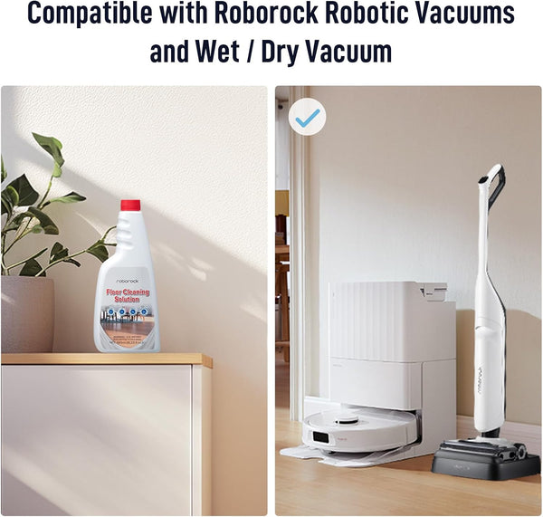 Roborock Official Floor Cleaning Solution, Floor Cleaner for Hardwood Tile Hardfloor, Compatible Robot Vacuums with Mopping and Wet Dry Vacuum,