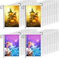 DEAYOU 36 Pack Sublimation Blank Garden Flags, DIY White Lawn Flags Polyester Banners for Outdoor, Courtyard, Party, Home, School, 12" X 18