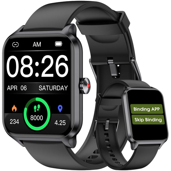 Smart Watch No App/Phone Required,42mm Smartwatch for Women Men,Fitness Tracker Watch with Heart Rate Monitor,Sleep Tracker,Pedometer,Step