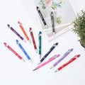 Funny Pens - 12 Pack Fine Point Smooth Writing Pens with Inspirational Tips, Black Ink, Touch Stylus Screens, Motivational Gift for Office & Desk