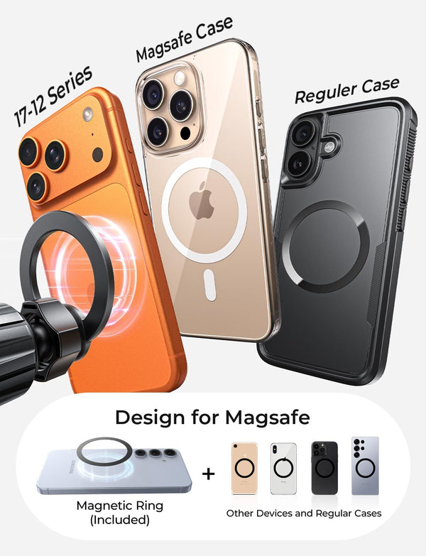 LISEN for Magsafe Car Mount [95% Increase Magnetism] Magnetic Phone Holders for Your Car,Car Accessories for Men Women Truck 360 Dashboard Vent