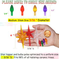 Ceramic Christmas Tree Replacement Lights/Bulbs, Ceramic Tree Medium Multicolor Twist Light Ornaments(117 Bulbs+5 Topper Star)