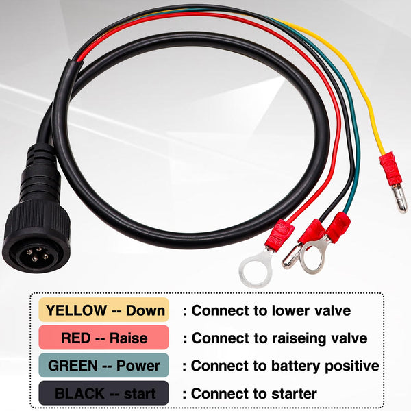 Taiss 4 Wire Dump Trailer Remote Control Switch 12V DC - Industrial Pushbutton up down Controller for Truck Lift Unloading Tipper F-G018-4W