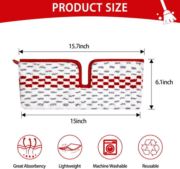 Microfiber Spray Mop Pads Compatible with Promist MAX Reusable Spray Mop Refills for Ocedar Promist Dust Mop,Dual-Action Washable Flip Mop Pads