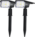 Solar Spot Lights, IP65 Waterproof 40 Leds Landscape Spotlights,Usb & Solar Powered Wall Lights Dark Sensing Auto On/Off,3 Modes Outdoor Solar