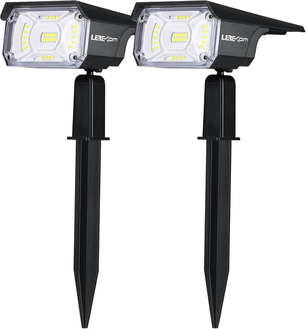 Solar Spot Lights, IP65 Waterproof 40 Leds Landscape Spotlights,Usb & Solar Powered Wall Lights Dark Sensing Auto On/Off,3 Modes Outdoor Solar