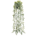 Der Rose 1Pcs Fake Plants Hanging Artificial Decor Faux Potted Eucalyptus Plants for Boho Bathroom Home Office Desk Wall Shelf Bookcase