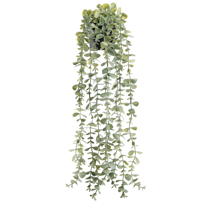 Der Rose 1Pcs Fake Plants Hanging Artificial Decor Faux Potted Eucalyptus Plants for Boho Bathroom Home Office Desk Wall Shelf Bookcase