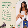 Ancient Greek Remedy after Shower Body Oil for Women - Organic Face Oil & Body Moisturizer for Dry Skin with Sweet Almond, Jojoba, Olive, Lavender
