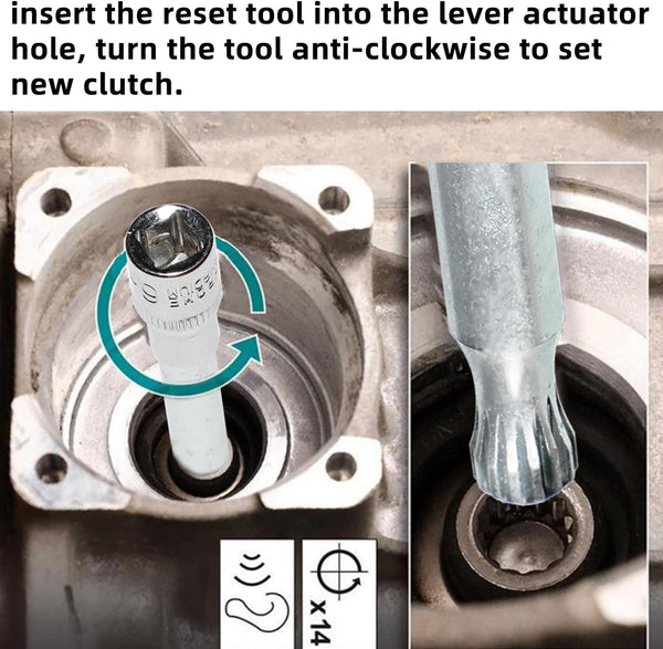 Dual Clutch Transmission Clutch Motor Electromechanical Unit Unlock Tool Actuator Reset Tool Compatible with Ford DSG 6 Speed DPS6 6DCT250 Clutch