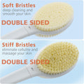 Shower Brush with Soft and Stiff Bristles,20.5" Extra Long Handle Dual-Sided Back Scrubber Bath Brush Body Exfoliator for Wet or Dry Brushing