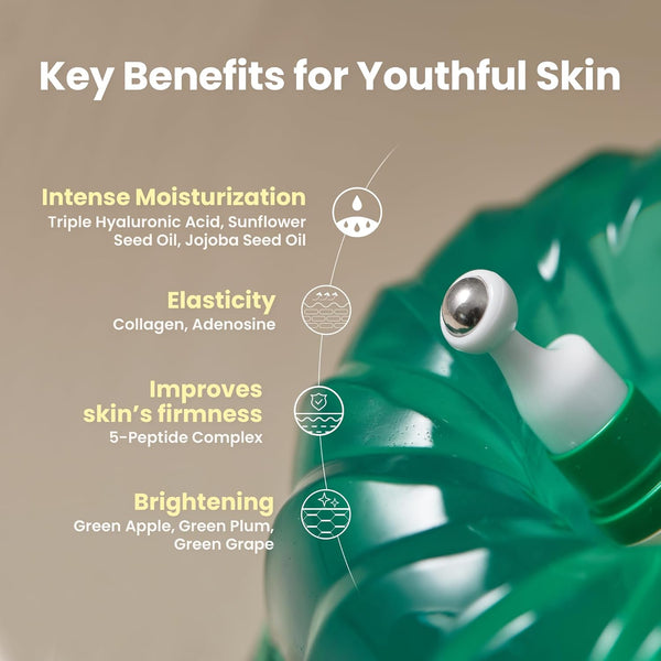 AXIS-Y Vegan Collagen Eye Serum - K Beauty Triple Hyaluronic Acid & Peptide Collagen Serum Improve Skin Elasticity, Reduce Fine Lines & Dark