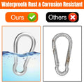 Carabiner 3 Inch Spring Snap Hook, 16Pcs M8 5/16 Inch Spring Snap Hook Quick Link for Camping Hiking, 500LBS Holding Capacity Heavy Duty Steel