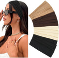 Elastic Non-Slip Soft Cloth Fabric Women'S Headbands 16 Pack - Yoga, Running, Sports Hair Accessories in Black, Brown, Beige, Thick