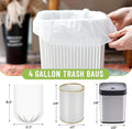 Limonlaviu Small Garbage Bags - 4 Gallon, 100 Count Unscented White Mini Trash Bags for Bathroom Can
