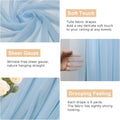 Wokceer Emerald Green Wedding Arch Draping Fabric Backdrop 3 Panels 28.7" X 20FT Sheer Drapes Fabric for Wedding Arbor Ceremony Party