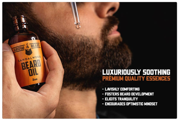 Beard Oil for Men, Beard Growth Oil, Beard Care, Best Beard Oil, All Natural, Sandalwood & Citrus Scent, Mens Gifts (2 Pack of 2 Oz)