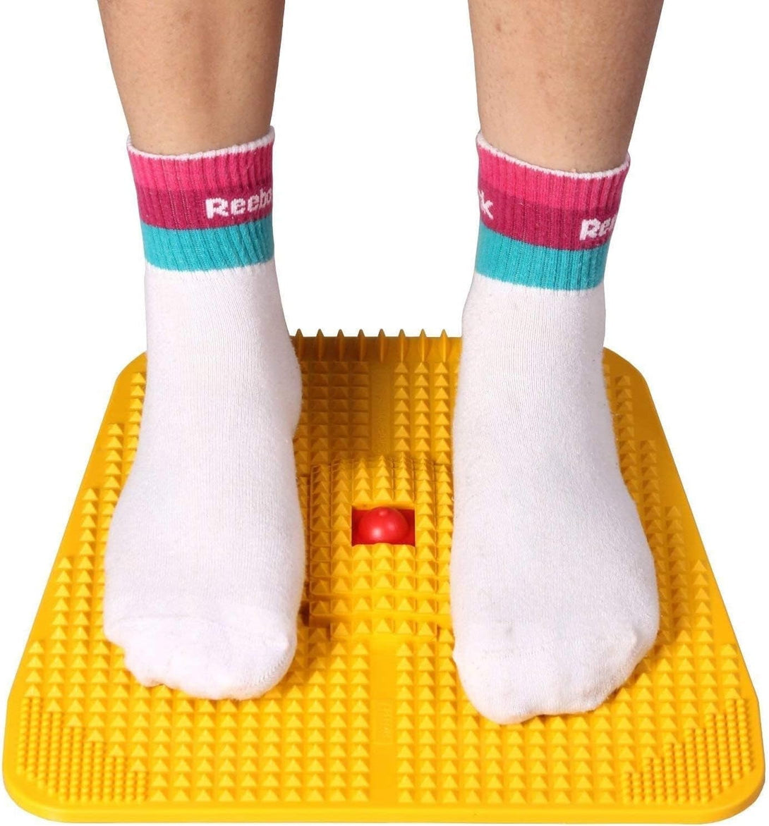ALS Acupressure Blood Circulation Acupressure Power Mat with 24 Magnets – Foot Massager & Acupressure Plate (Yellow)