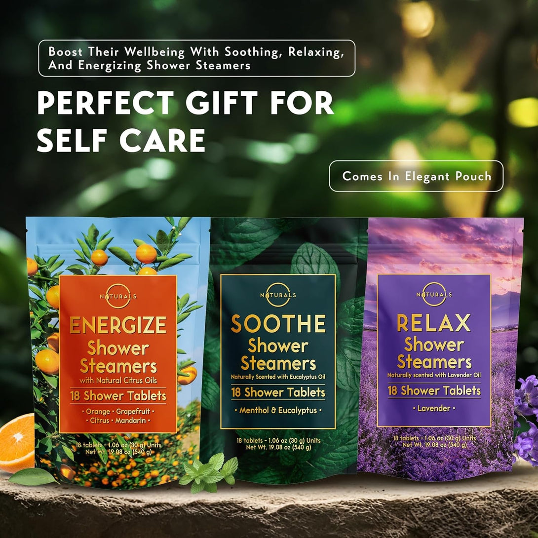 Shower Steamers Aromatherapy - Birthday Gifts for Women - Shower Bombs Aromatherapy, Spa Day Essentials, Relaxation Spa Gifts - Self Care Unique Gifts for Women and Men (Lavender 18 Count)