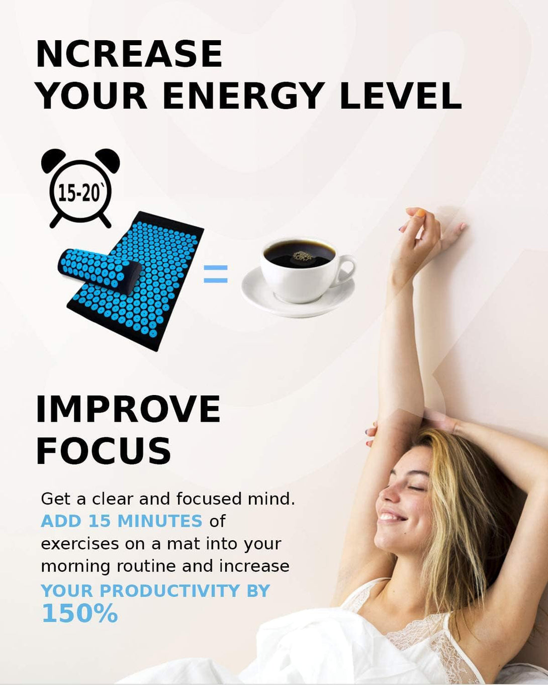 Acupressure Mat and Pillow Set for Lower Back Pain Relief & Muscle Relaxation - Acupuncture Mattress + Spiky Ball Massage Set for Back, Neck & Sciatic Nerve Pain - Relieves Tension at Pressure Points