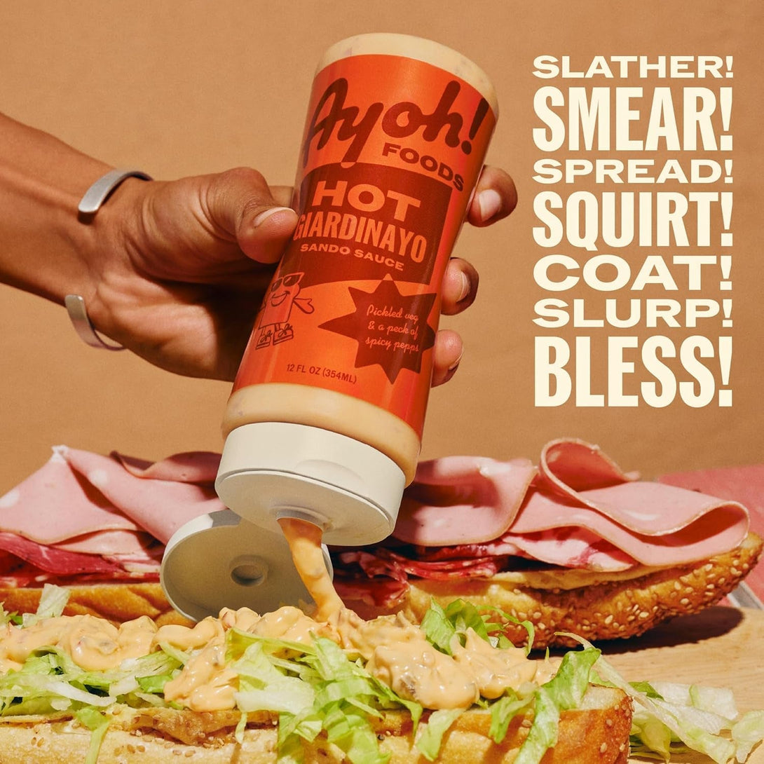 Ayoh Foods, Mayo Gone Wild, Made by Molly Baz (Variety Pack - 3 Total, 12Oz Bottles) Easy to Squeeze, Perfect For; Sandwiches, Burgers, Fries, Nuggets, Wraps & Dips