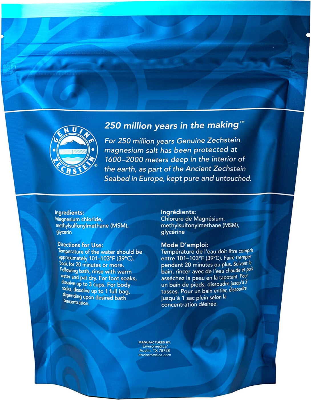 Ancient Minerals Magnesium Bath Flakes Ultra with Optimsm - Resealable Magnesium Bag of Zechstein Chloride Alternative to Epsom Bath Salt (1.65 Lb)