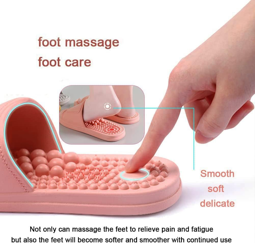Health Foot Massage Slippers Acupressure Point Care Magnet Therapy Promoting Blood Circulation Myofascial Release Trigger Point Acupuncture Relaxation Gifts for Parents