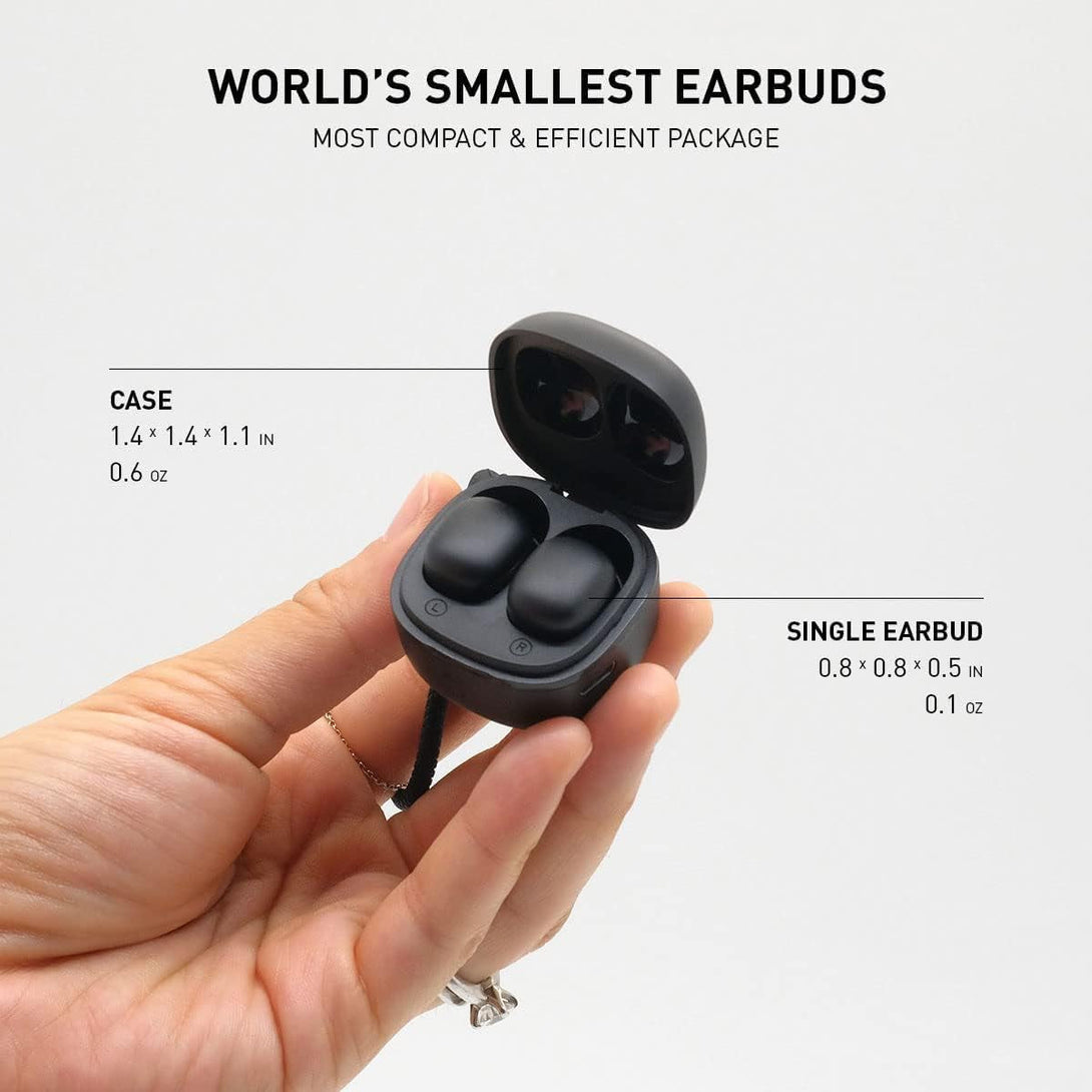 Wireless Earbuds for Small Ears, Compact Ear Buds for Kids & Teens, 2.5G Ultra-Light, Coin-Sized Charging Case, Bluetooth 5.4 Earphones for Workout &Outdoor, Laptop Pad Phones Compatible, Black