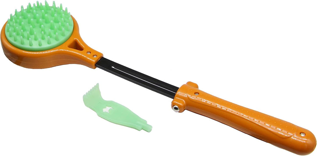 Zdycgtime Massage Hammer,Multifunctional Stretchable Health-Preserving Back Scratcher and Body Relaxation Massager,For Household, Office Workers Blood Circulation Tool(Orange)