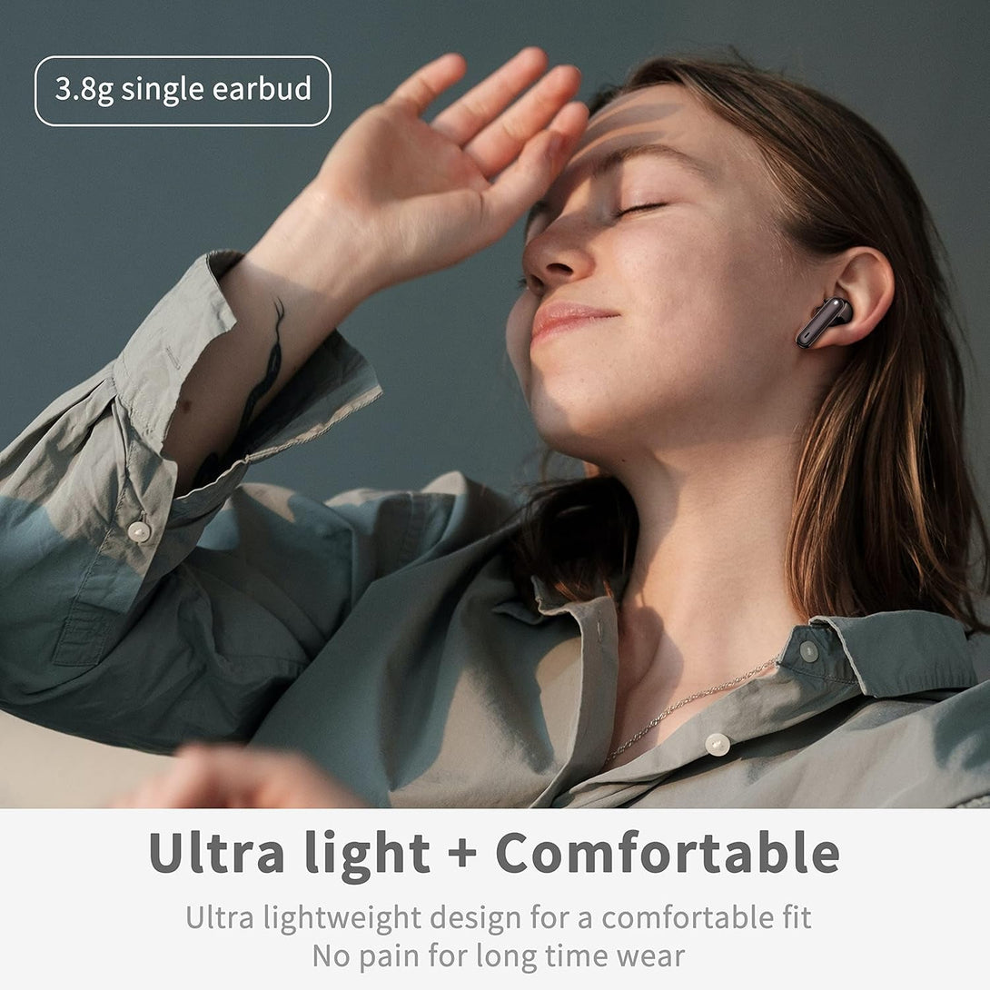 Wireless Earbuds, 2025 Bluetooth 5.4 Headphones in Ear with 4 ENC Noise Cancelling Mic, New Wireless Earphones Hifi Stereo Deep Bass 40H Playtime, LED, In-Ear Bluetooth Ear Buds IP7 Waterproof, USB-C