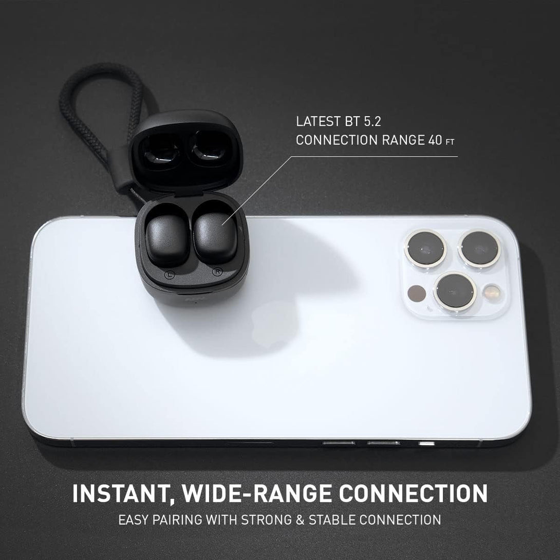 Wireless Earbuds for Small Ears, Compact Ear Buds for Kids & Teens, 2.5G Ultra-Light, Coin-Sized Charging Case, Bluetooth 5.4 Earphones for Workout &Outdoor, Laptop Pad Phones Compatible, Black