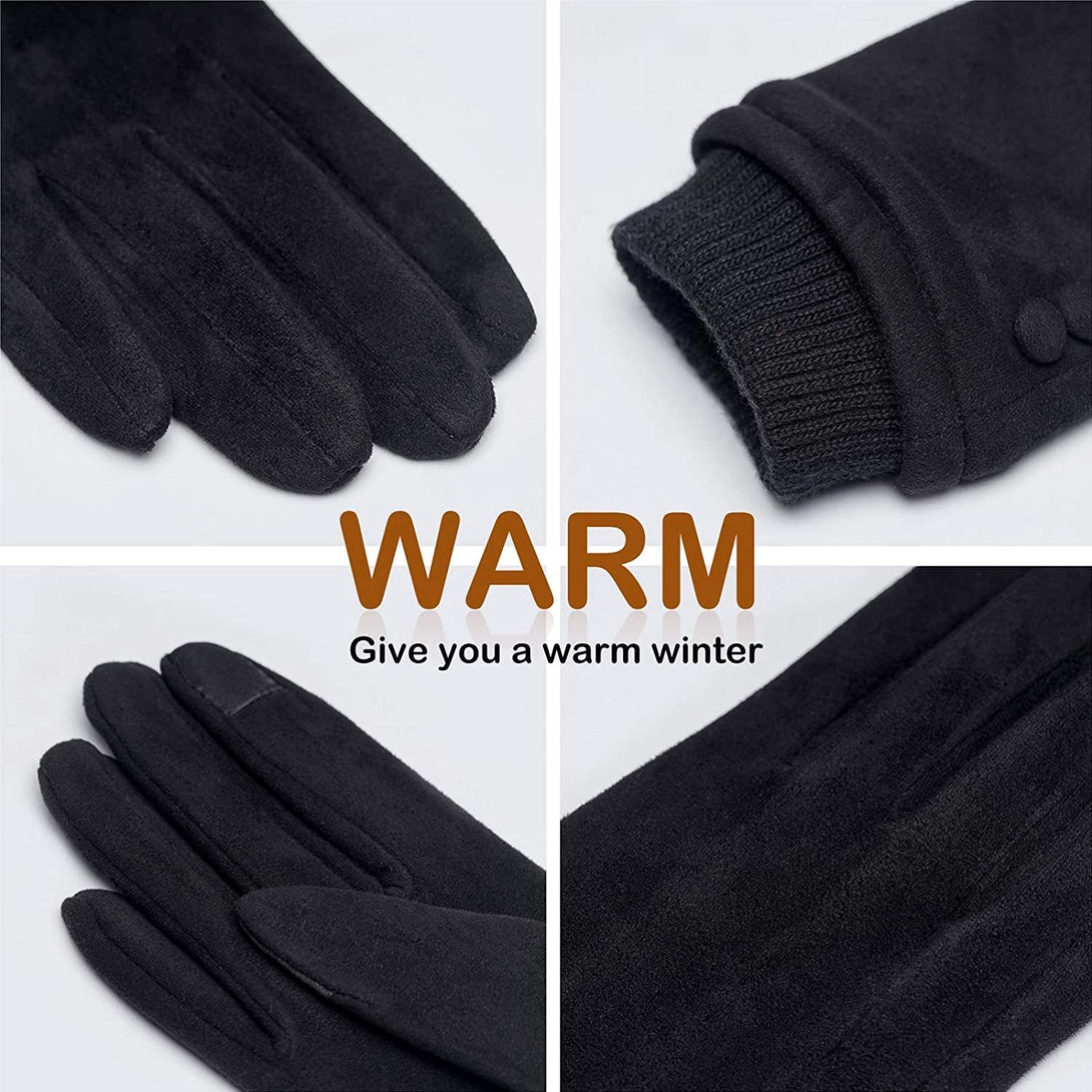 Women'S Winter Touch Screen Texting Phone Windproof Gloves - Fleece Lined, Thick Warm Gloves