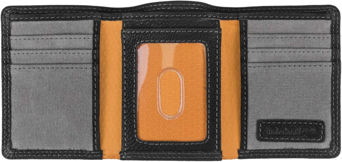 Timberland PRO Men'S Leather RFID Trifold Wallet with Id Window